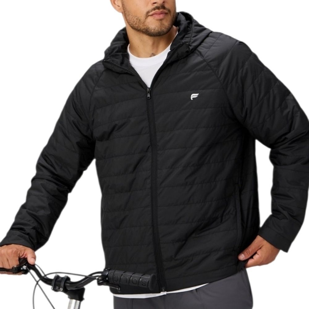 3133 NWT Fabletics The Commuter Light Fill Jacket Sz Med Black